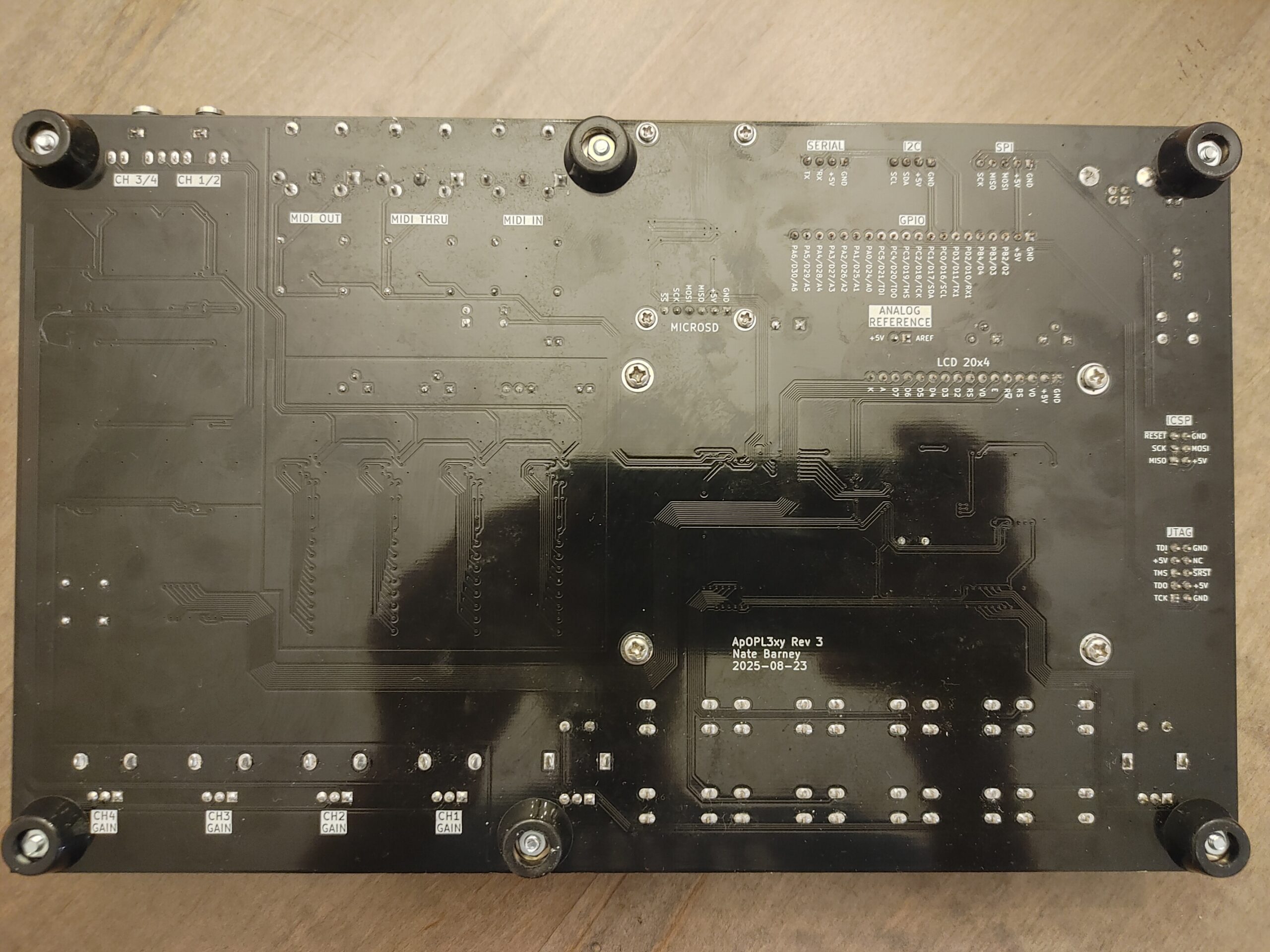 ApOPL3xy Rev 3 PCB (Back)
